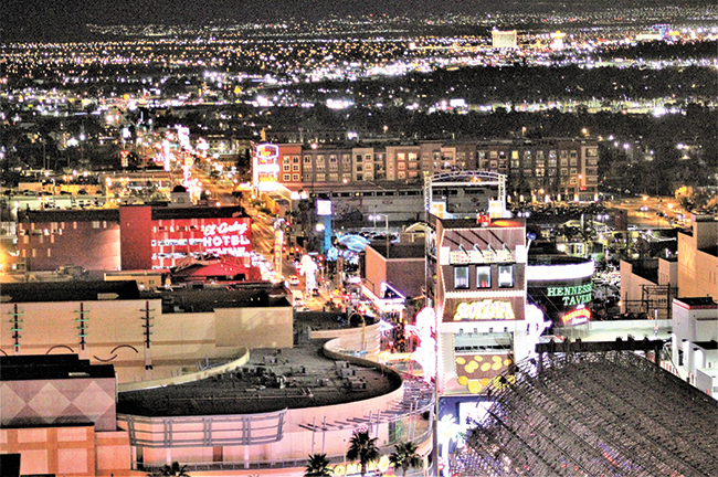 Downtown Las Vegas from Top of Binion's Steakhouse