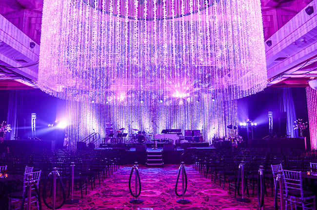 Chandelier-Style Lighting Event Design, Credit: Edward Perotti Events & Experiences