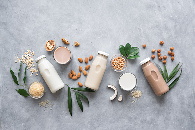 Various Vegas Plant-Based Milk Ingredients