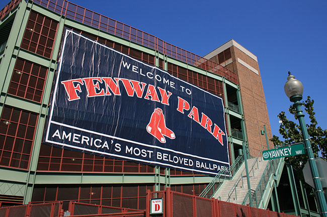 Signage at Boston Fenway Park Stadium, Credit: Christopher Penler, Shutterstock