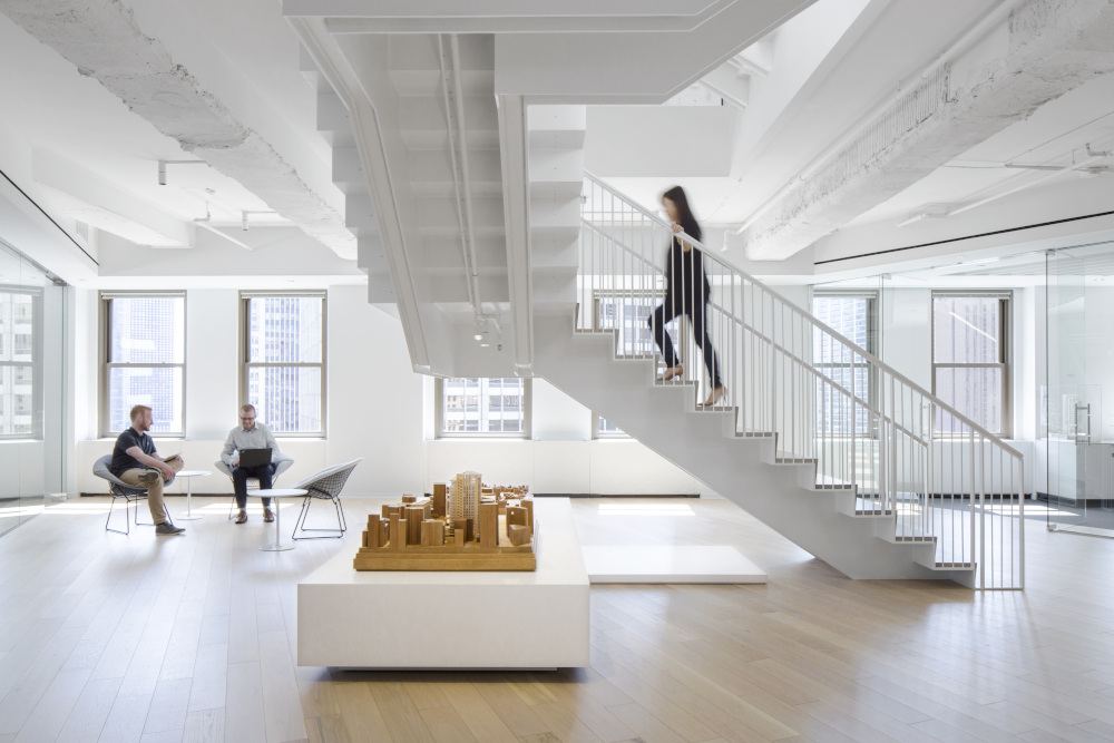 IL Perkins + Will Chicago office grand staircase - credit: Michelle Litvin