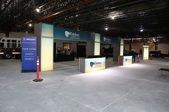 Mock Event Registration Area at the Kalahari Resorts Dells Convention Center Expansion Site, Credit: Adrian Thompson