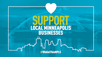 Support local Minneapolis businesses sign