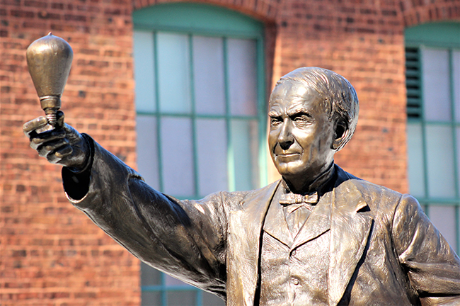 Statue at Thomas Edison National Historical Park, West Orange, Credit: Jeff Heilman