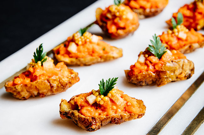 Heirloom Carrot Tartare, Credit: Wolfgang Puck Catering