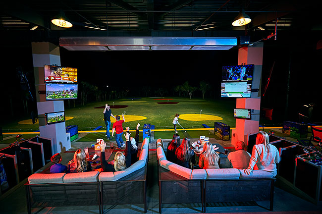 Big Shots Golf Bay at Night, Vero Beach