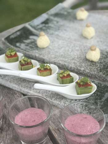 Sangria Foam Salmon Fois Gras