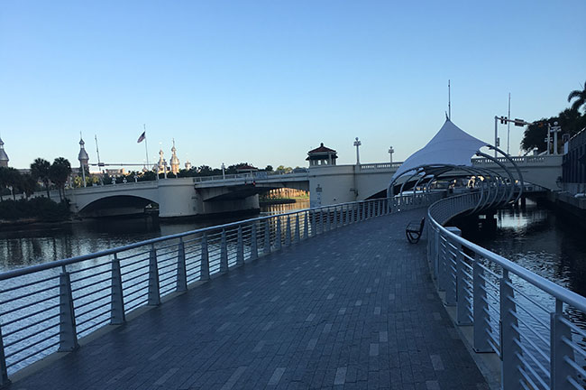 Tampa Riverwalk Walking Path, Credit: Christoph Trappe