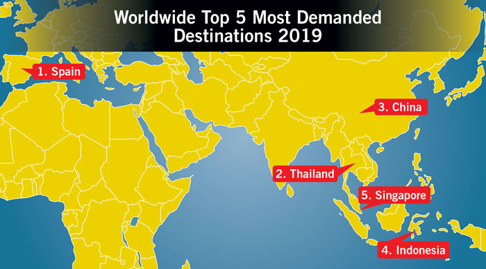 Pacific World's Worldwide Top 5 In-Demand Event Destinations
