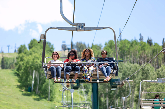 Summer Ski Lift Ride in Park City, Utah