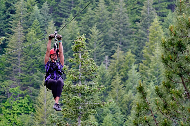 Zipline Tour, Spokane, Washington