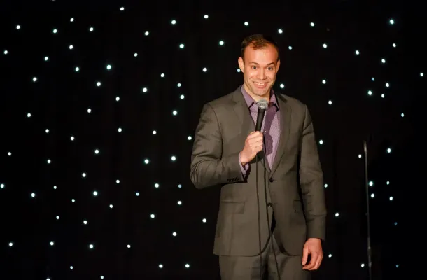 Comedian  Keith Alberstadt Performing Standup Comedy