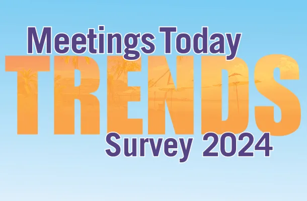 A Graphic that reads "Meetings Today Trends Survey 2024"