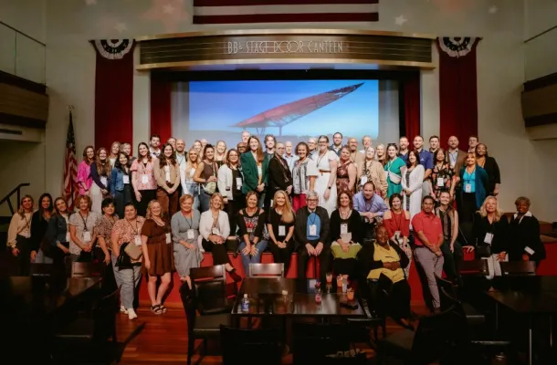 Meetings Today Live! South group photo at The National WWII Museum. 