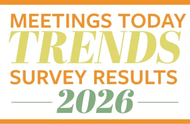 2026 Meetings Today Trends Survey Results logo.
