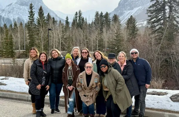 Calgary on Ice fam attendees in Banff