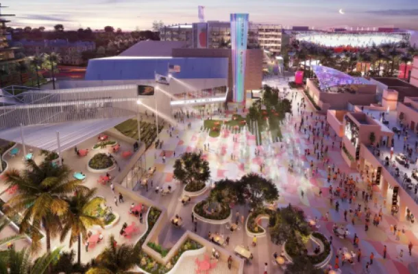 Rendering of OCVIBE South Plaza.