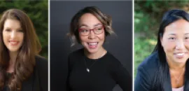Robin Hogan, Angela Shen and Laura Clise