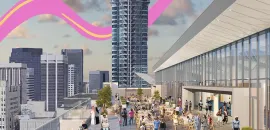 Rendering of terrace, a part of the Colorado Convention Center rooftop expansion