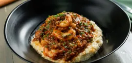 Shrimp and Grits dish from Hook & Barrel in Myrtle Beach, South Carolina
