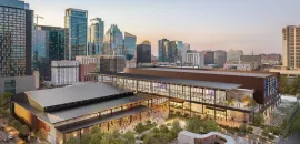 Rendering of exterior of Austin Convention Center expansion.