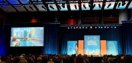 Don Welsh addresses attendees at Destinations International Annual Convention at McCormick Place, Chicago