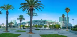 Aerial photo of LACC Gilbert Lindsay Plaza.