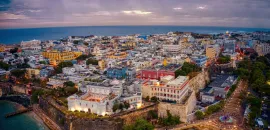 Aerial photo of Old San Juan, Puerto Rico.
