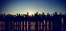 Group of people's silhouettes 