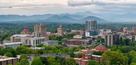Photo of Asheville skyine.
