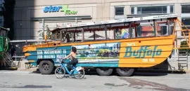 Visit Buffalo duck boat is seen in Boston.