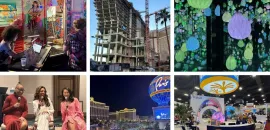 Collage of Meetings Today's photos from IMEX America 2025. 
