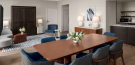 Manchester Grand Hyatt deluxe grand suite dining area.