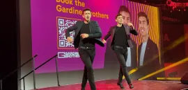 The Gardine Brothers dance it up on the mainstage at PCMA Convening Leaders 2026. Credit: Tyler Davidson.