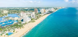 Aerial photo of Fort Lauderdale beach.