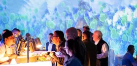 Maritz’s Elevate 2024 client event buffet line.