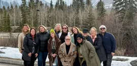 Calgary on Ice fam attendees in Banff