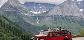 Glacier National Park Red Bus Tours. Credit: Andy Austin