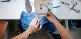 Blue Delta Jeans bartack stitching technique