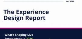 Cover of the “The Experience Design Report: What’s Shaping Live Experiences in 2026” survey..