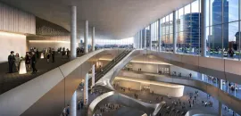 Rendering of interior of Kay Bailey Hutchinson Convention Center Dallas. 