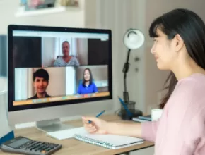 Woman on a video conference