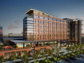 Wind Creek Bethlehem exterior rendering.
