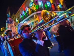 New Orleans brass band.