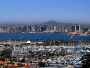San Diego skyline from Point Loma.