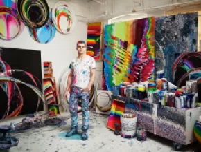 Abstract artist Callen Schaub.