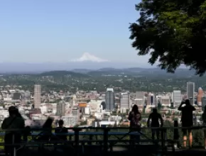 Portland Skyline and Mt. Hood