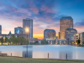 Sunset over Las Colinas.