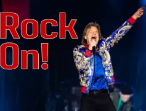 Mick Jagger of The Rolling Stones Performs in Las Vegas at Allegiant Stadium.