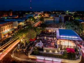 Downtown Plano Arts District aerial photo.